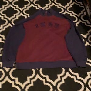 Wine and Blue Izod zip up sweater